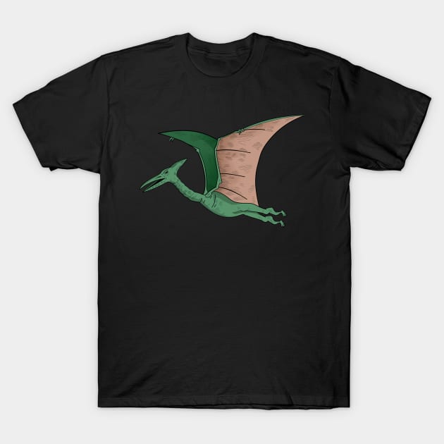 Pterodactyl  Dinosaur T-Shirt by TheBeardComic